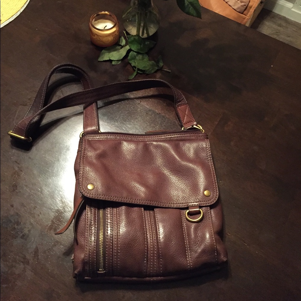 Brown Leather Fossil Handbag
